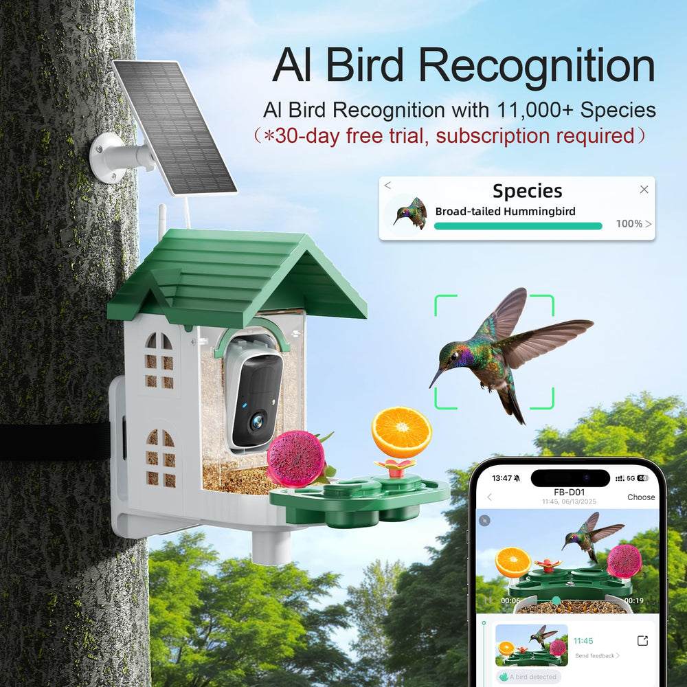 SV3C Bird Feeder sends real-time motion alerts to your phone