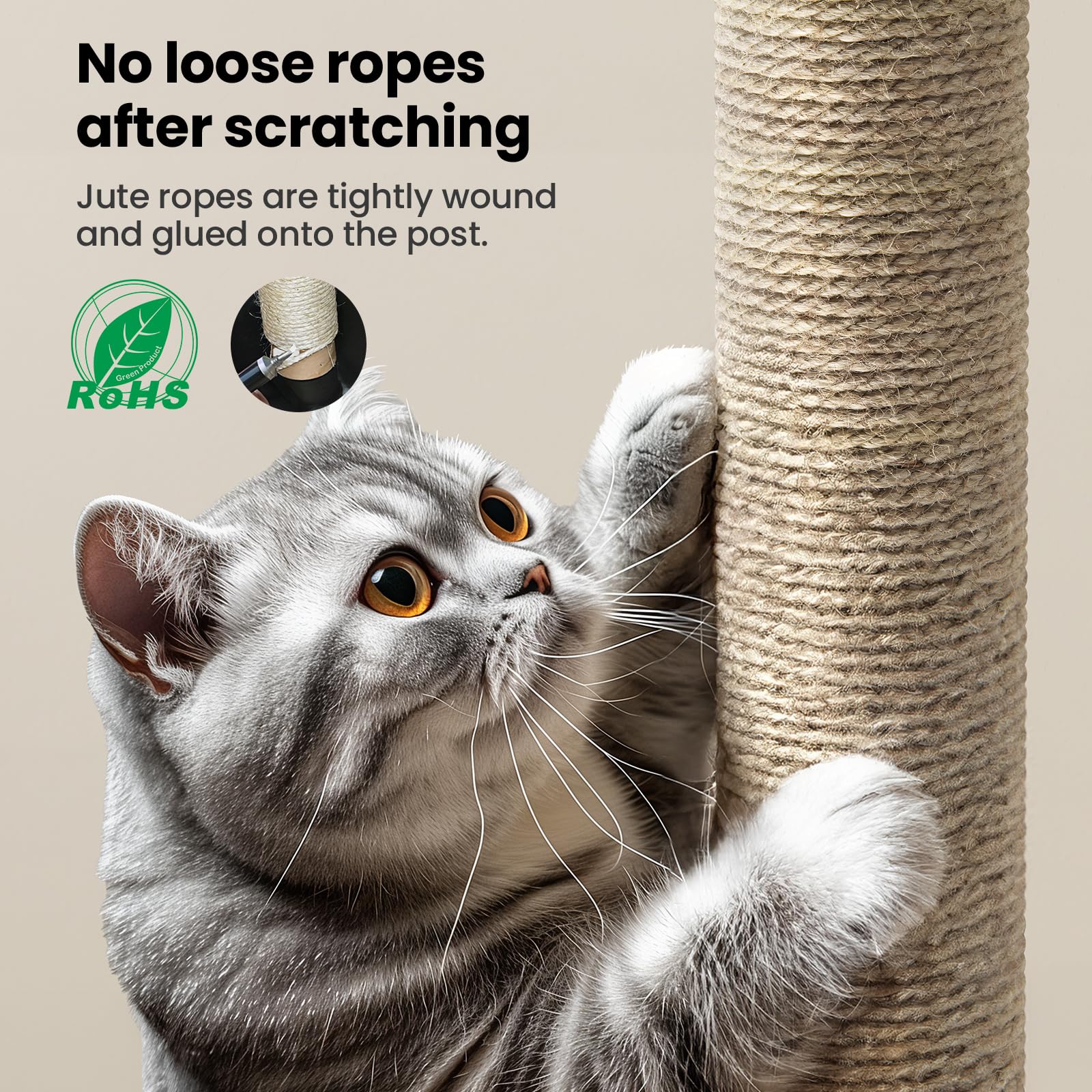 SVD.PET jute rope close-up texture highlights durable scratching surface