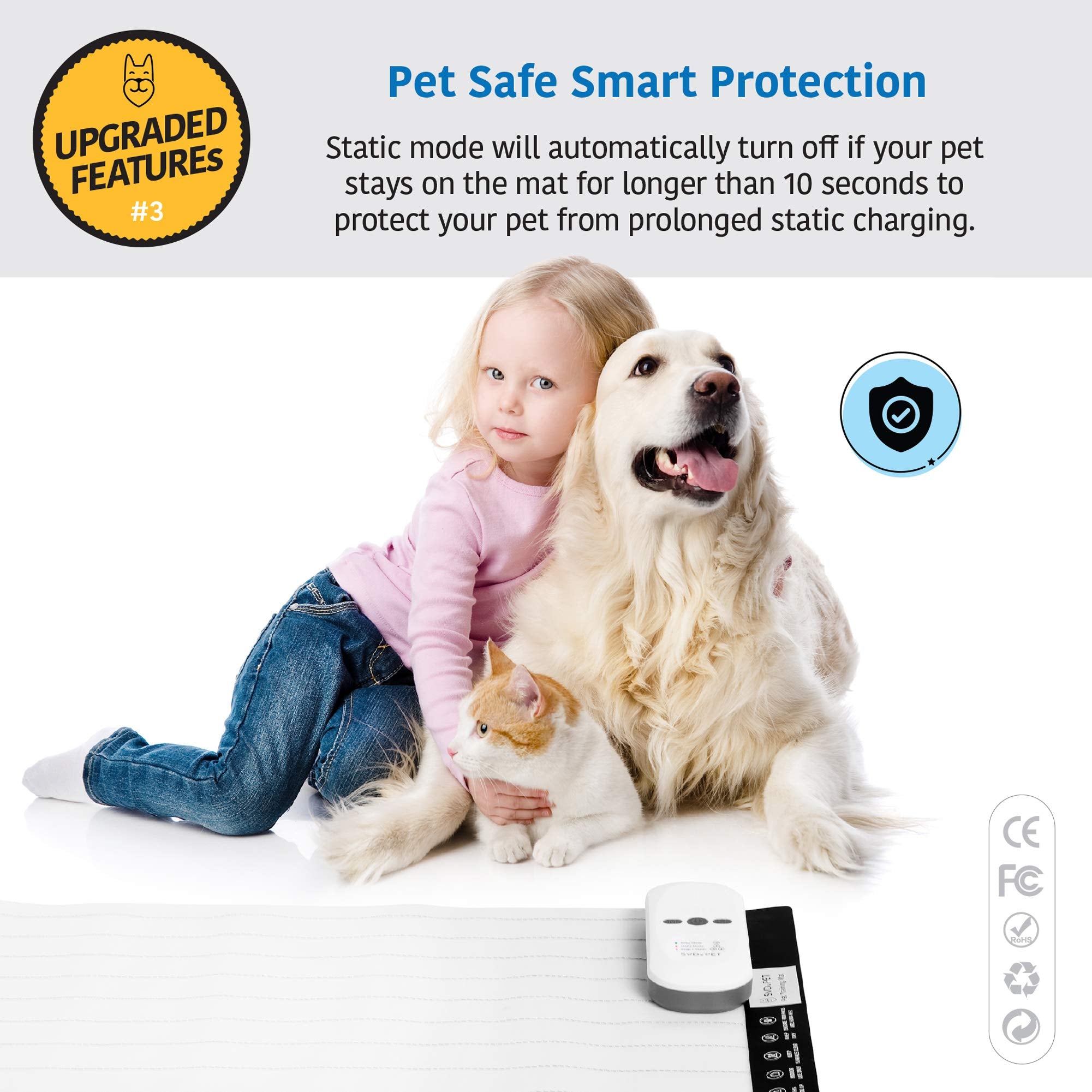 SVD.PET upgraded detection lines improve durability against pet paws and nails.
