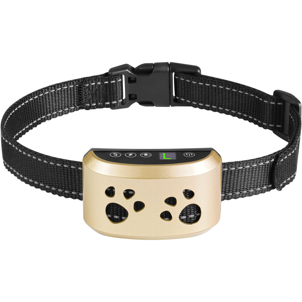 Svtrat smart bark collar close-up highlighting advanced recognition to reduce false triggers.