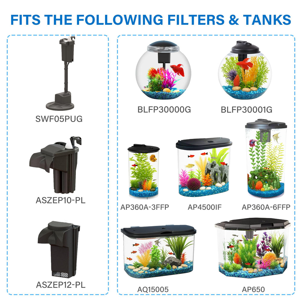 SW PRODUCTS Koller 3-10 gallon aquarium compatibility highlights compact size