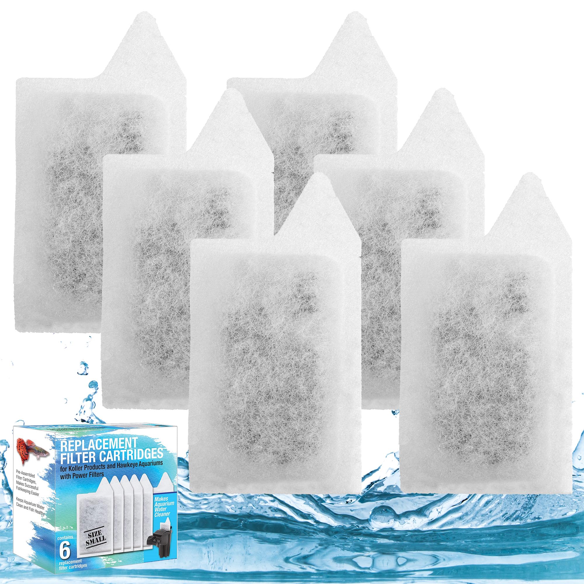 SW PRODUCTS Koller small filter cartridge pack for aquariums improves water clarity