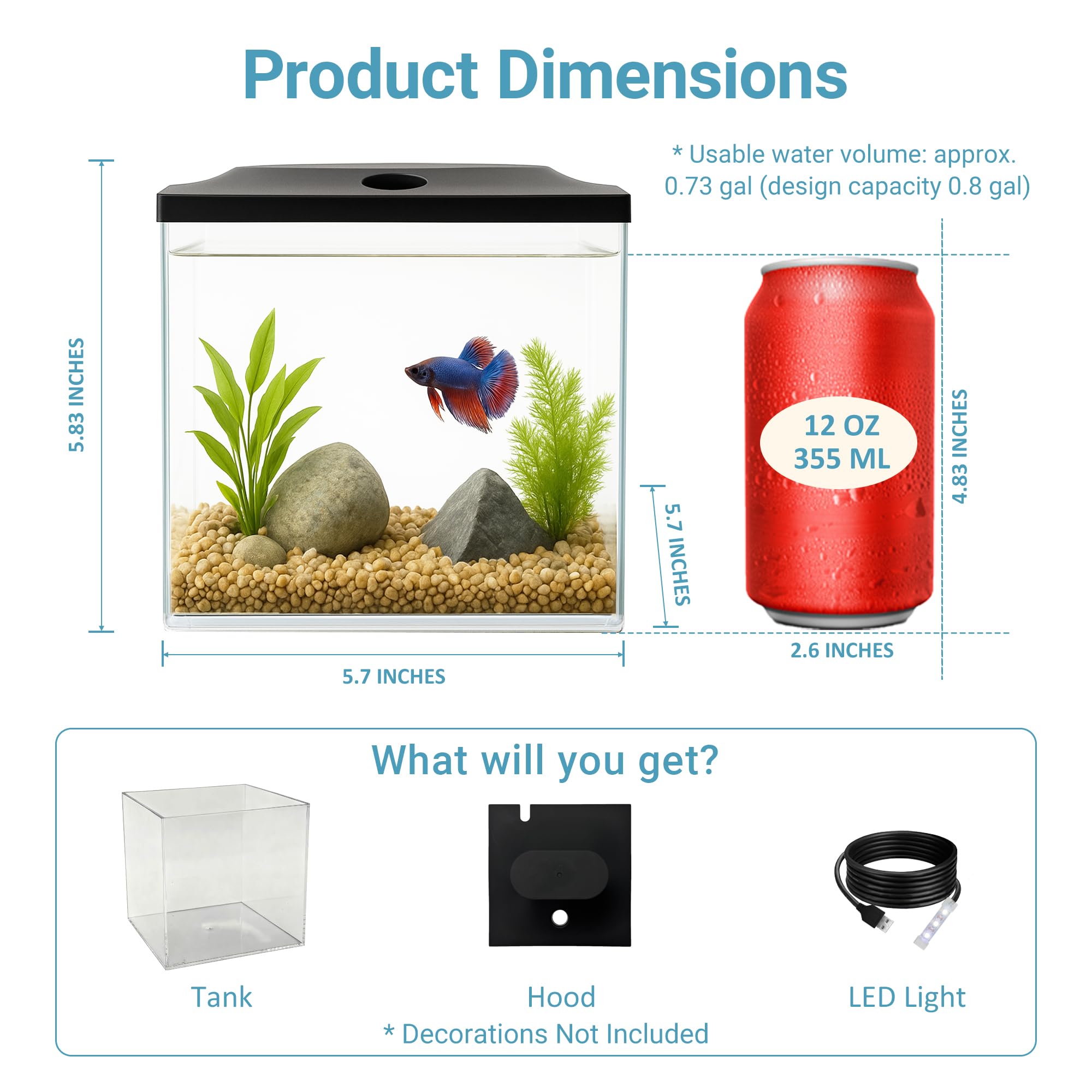 SW PRODUCTS shatterproof plastic tank keeps fragile fish safe during demonstrations.