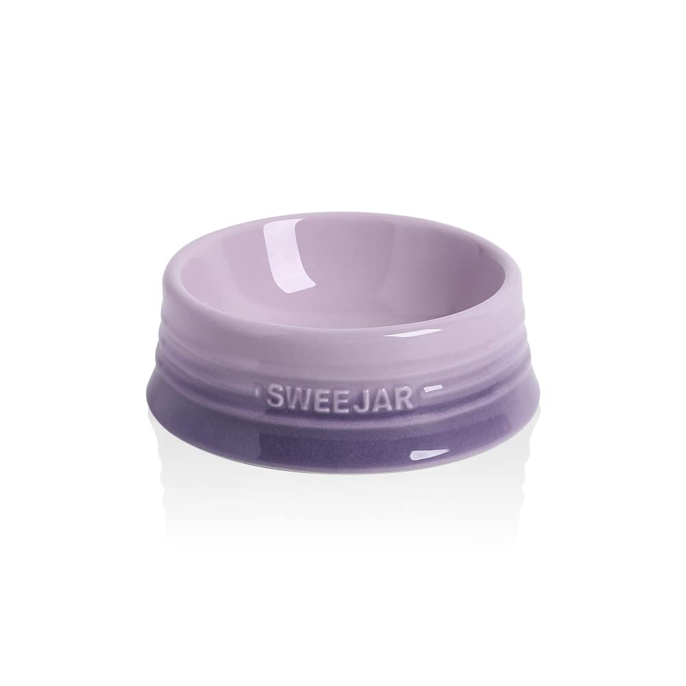Sweejar gradient dog bowl 8oz purple shows durable ceramic for meals.