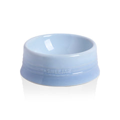 Sweejar gradient dog bowl in light blue 18oz for mess-free meals