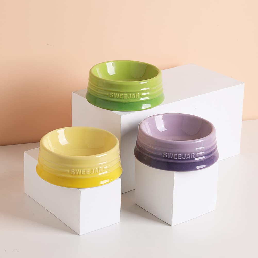 Sweejar gradient pet bowl adds cheerful color to daily feeding.