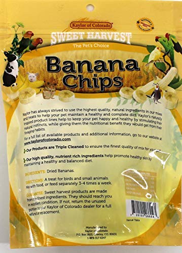 Sweet Harvest Banana Chips banana slices highlight nutrition-friendly treat for small animals