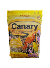 Sweet Harvest Canary Bird Food 4 lb bag showing natural seed blend for canaries.