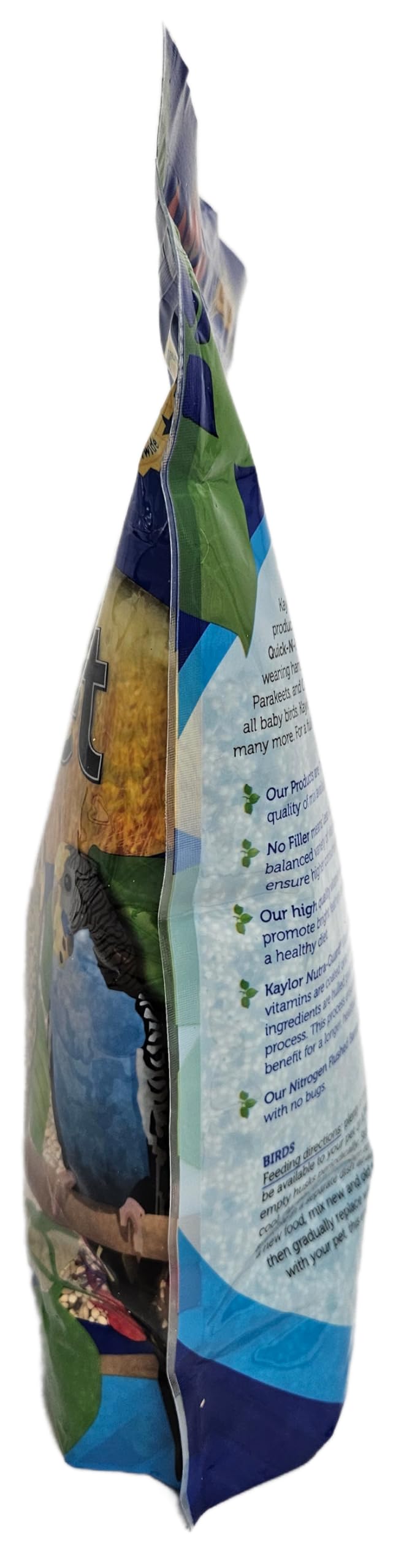 Sweet Harvest parakeet free-choice feeding setup at home