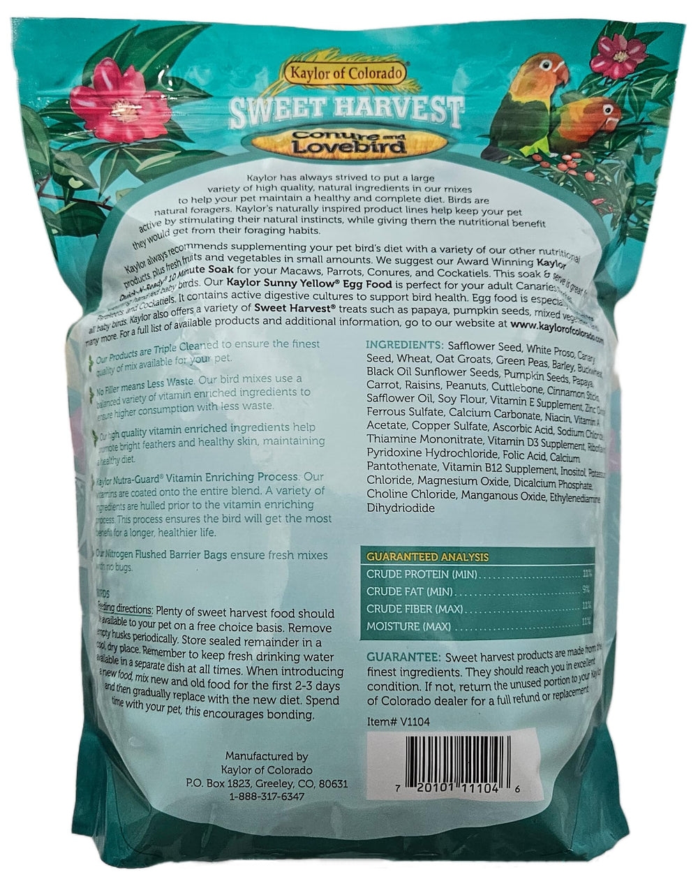 Sweet Harvest seed mix ingredients close-up showing variety of seeds and dried fruits