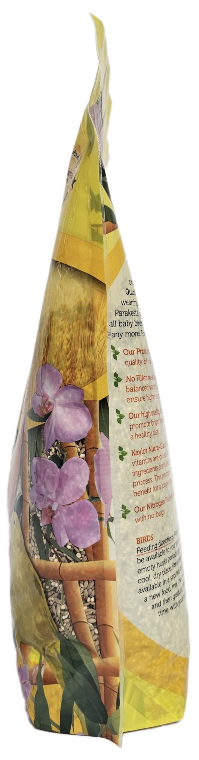 Sweet Harvest vitamin application process ensuring balanced nutrients for birds.