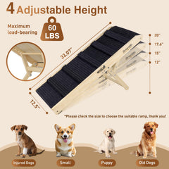 SweetBin dog ramp beside a bed for easy access.