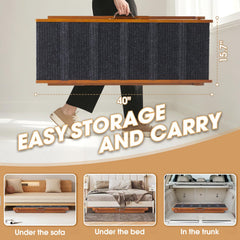 SweetBin folded ramp compact profile for easy storage and travel.