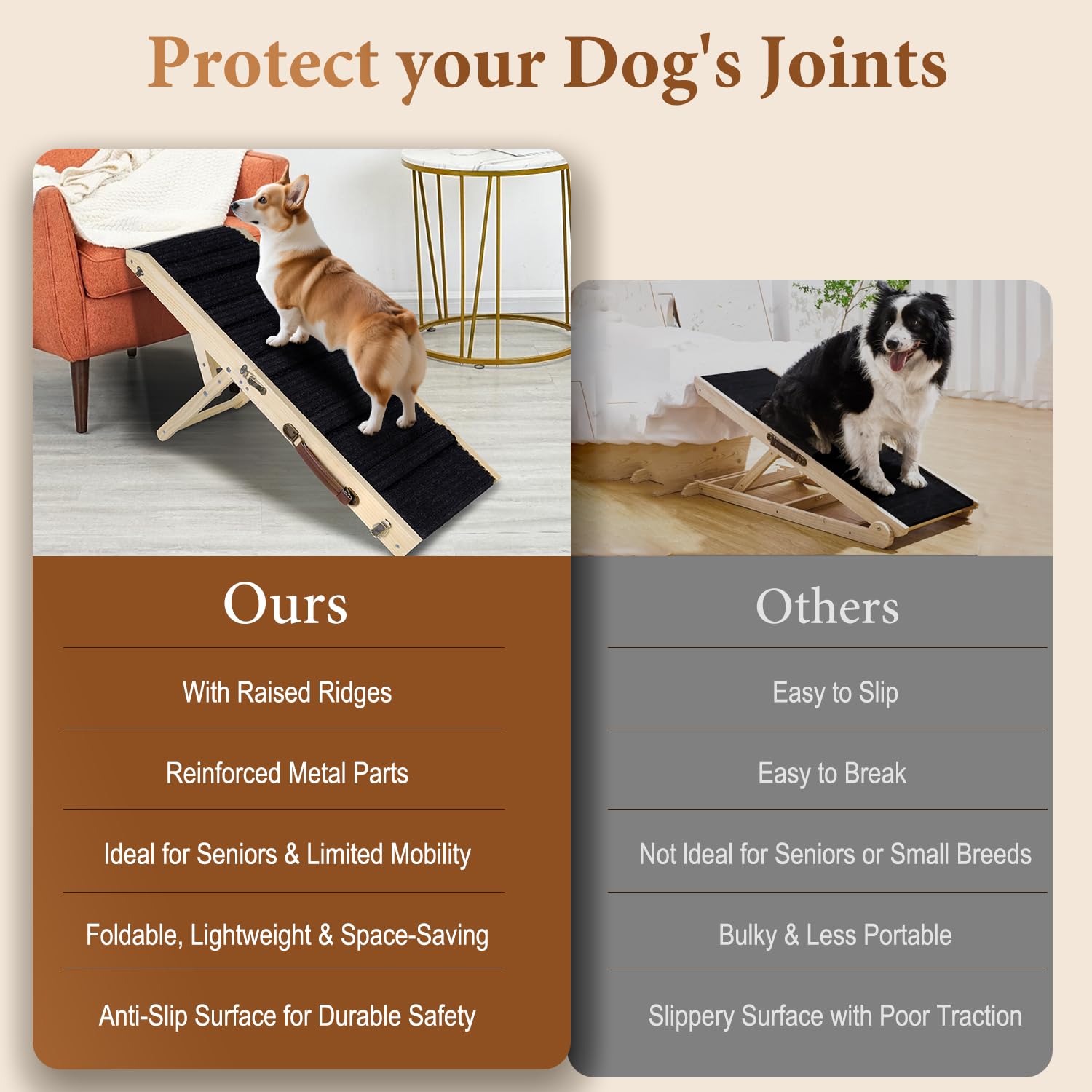 SweetBin portable ramp ideal for car trips and travel.