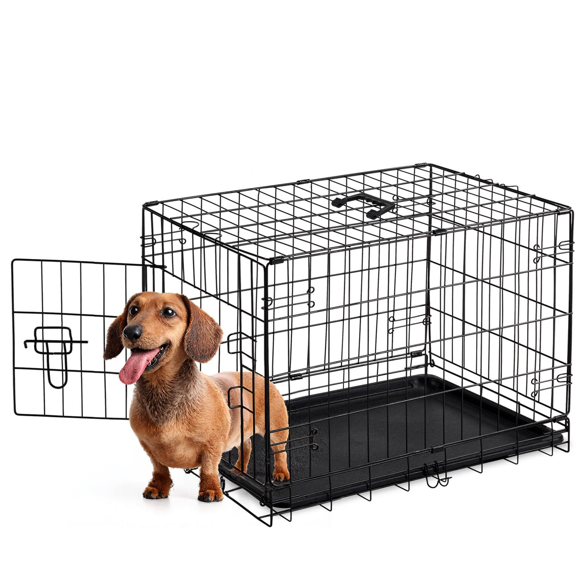 Sweetcrispy 30in crate with left door latch for secure containment