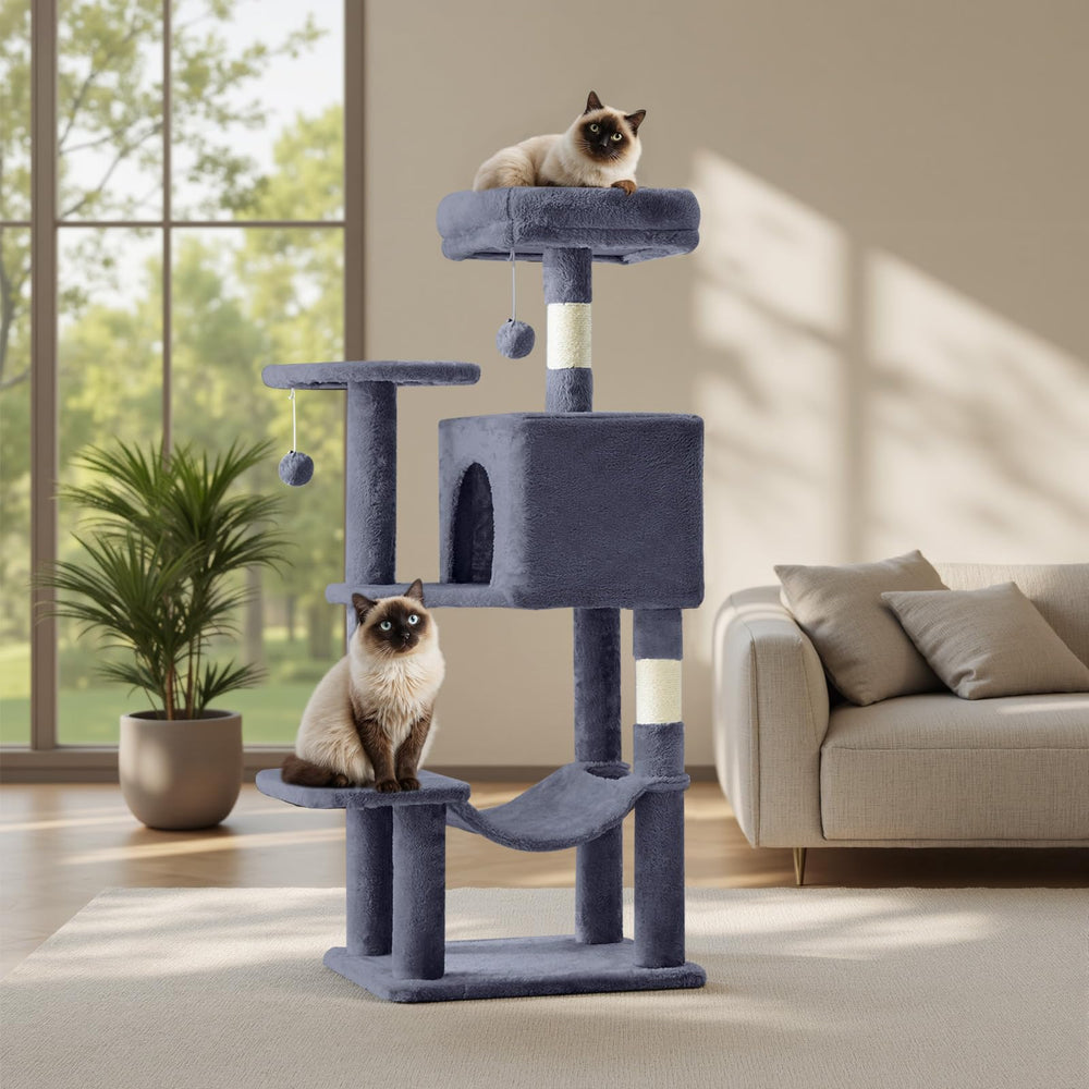 Sweetcrispy 44 Inch Cat Tree base: stable foundation for playful cats.