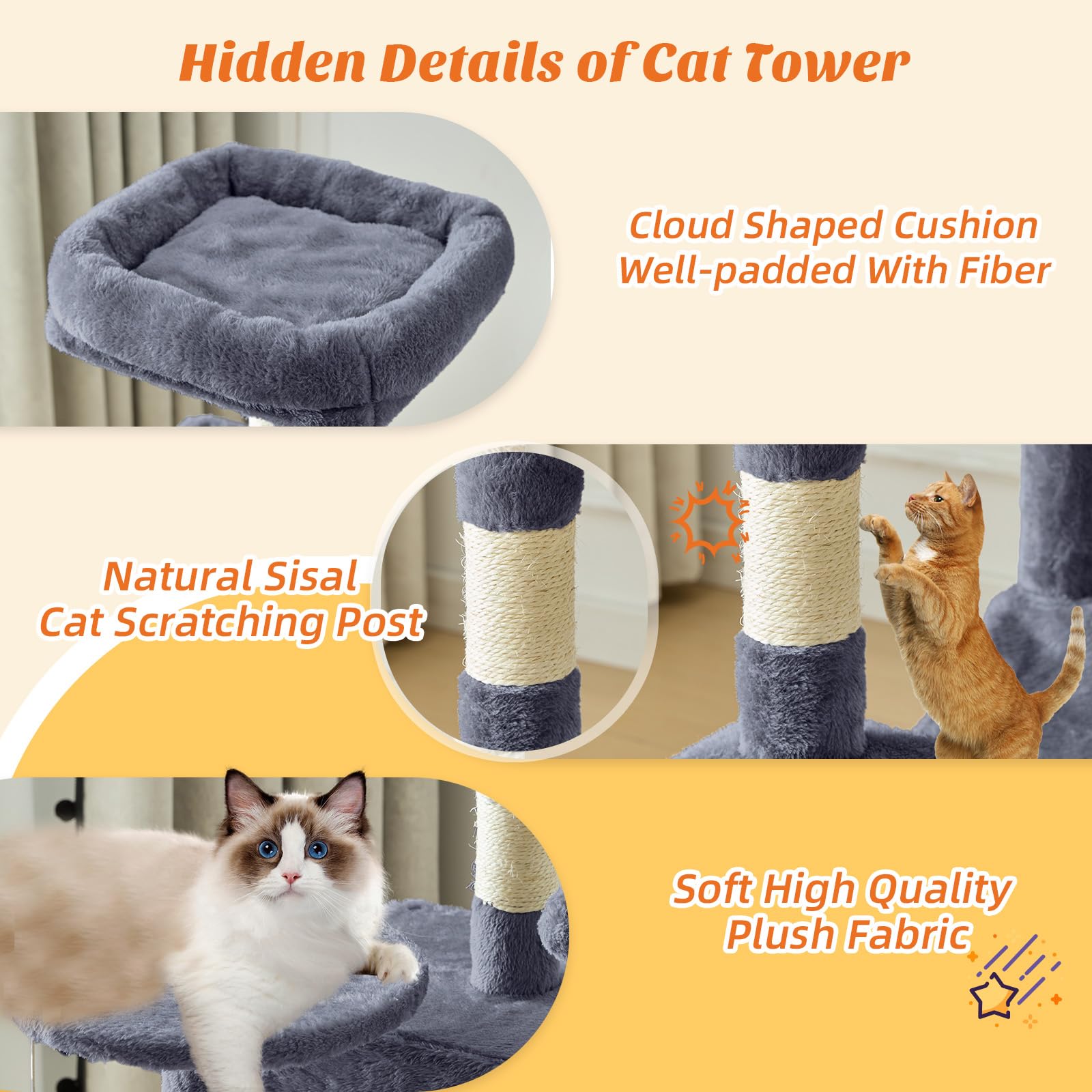 Sweetcrispy extended platforms: multiple perches for climbing and observing.