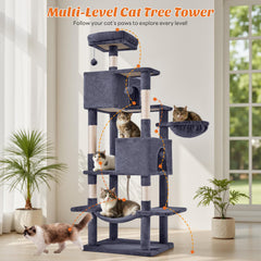 Sweetcrispy 66-inch cat tree sisal posts for claw care