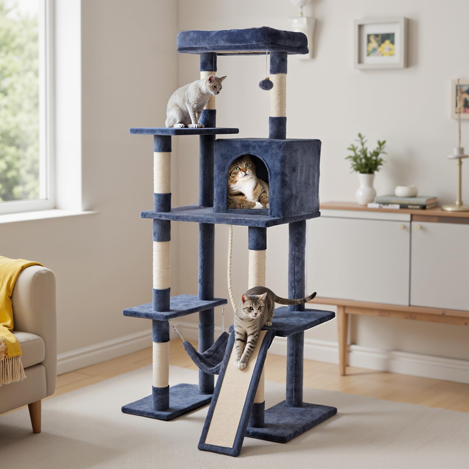 Sweetcrispy cat tree assembly with included tools for quick setup