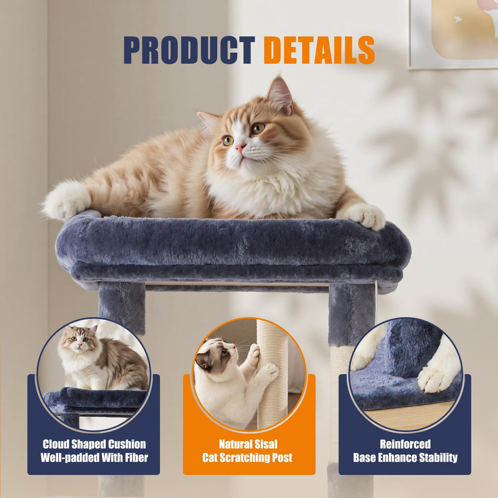 Sweetcrispy extended platform offers extra perching and play space for energetic cats