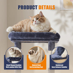 Sweetcrispy extended platform offers extra perching and play space for energetic cats