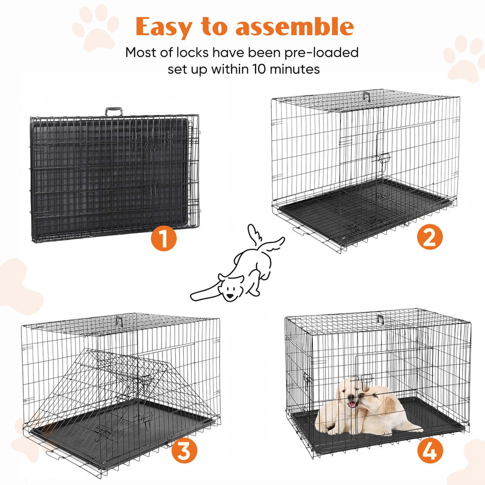 Sweetcrispy collapsible kennel ideal for travel and on-the-go pets.