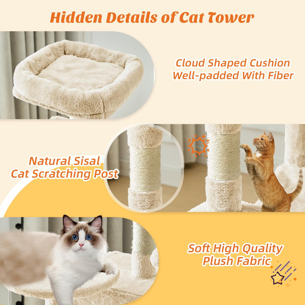 Sweetcrispy extended perches provide extra climbing and observation spots.