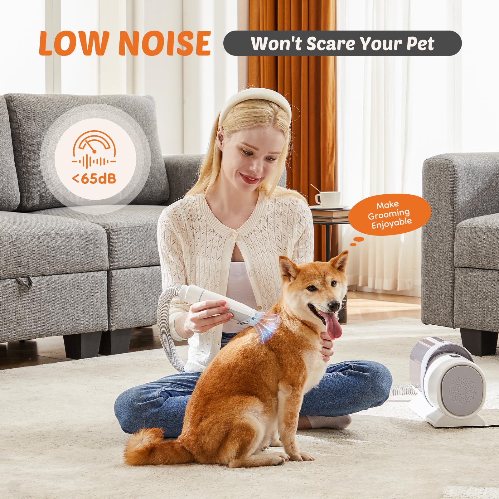 Sweetcrispy non-slip handgrip helps maintain control during long grooming sessions.