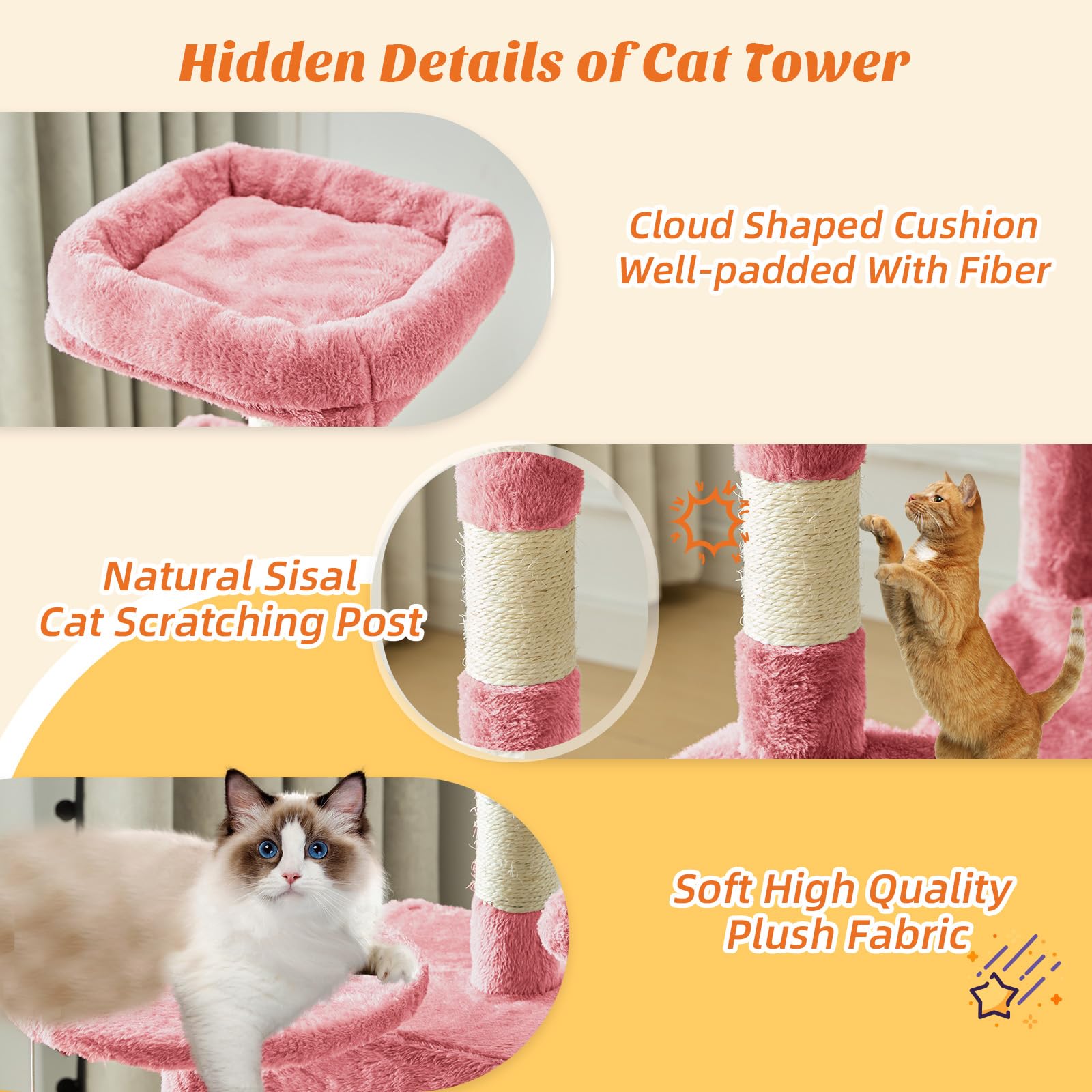 Sweetcrispy natural sisal posts close-up suitable for claw maintenance