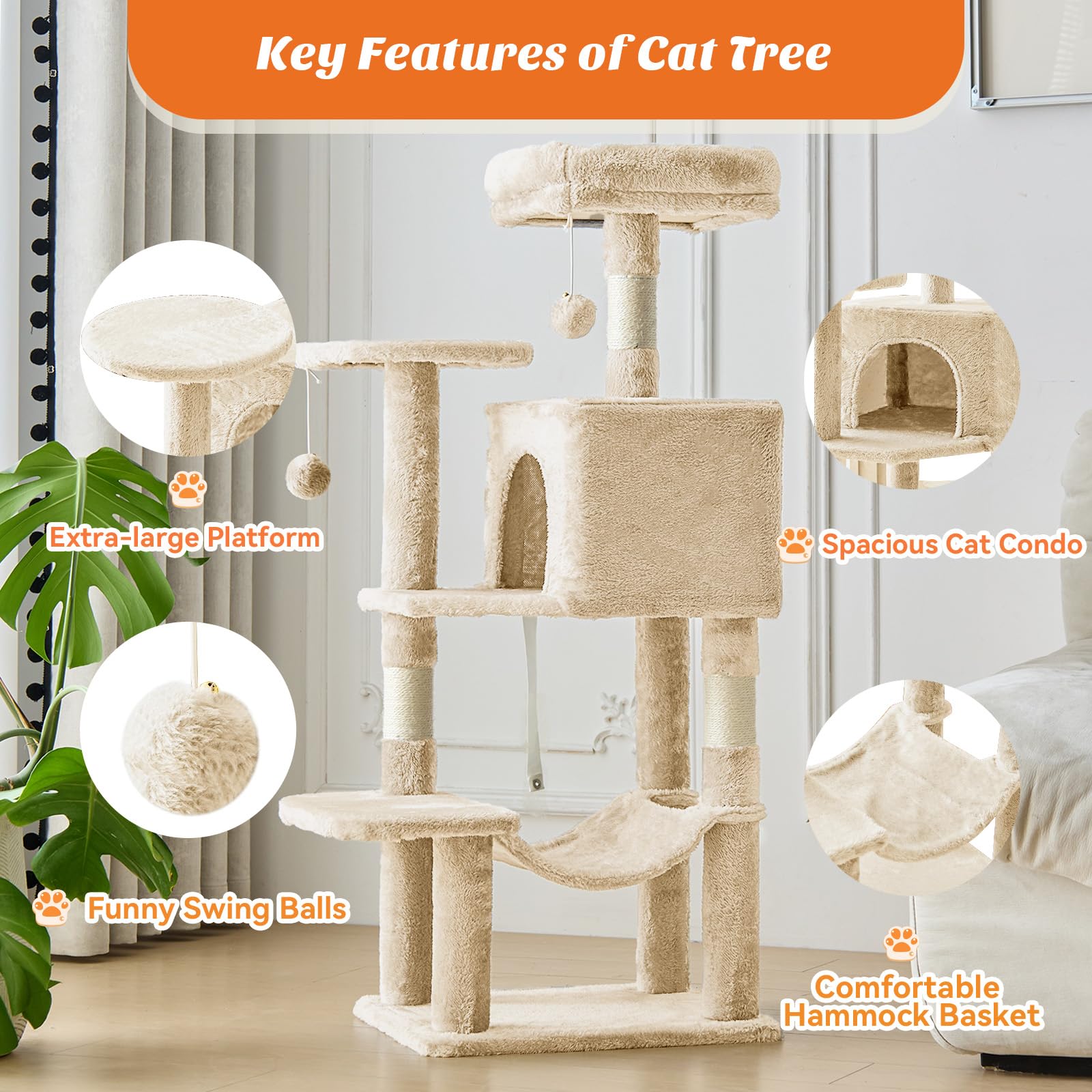 Sweetcrispy sisal scratching posts promote natural claw maintenance.