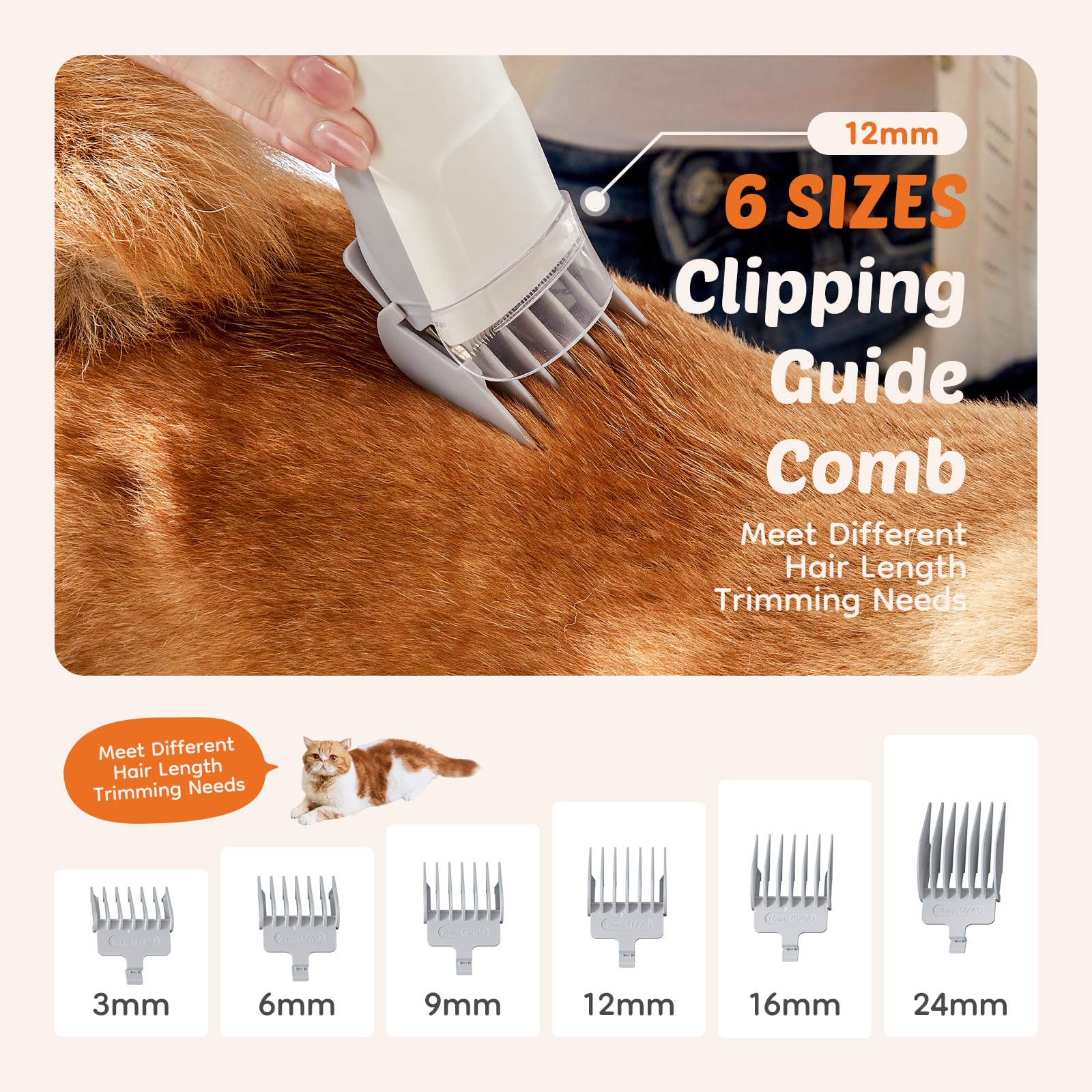 Sweetcrispy stainless steel and ceramic blades deliver precise cuts for all fur types.