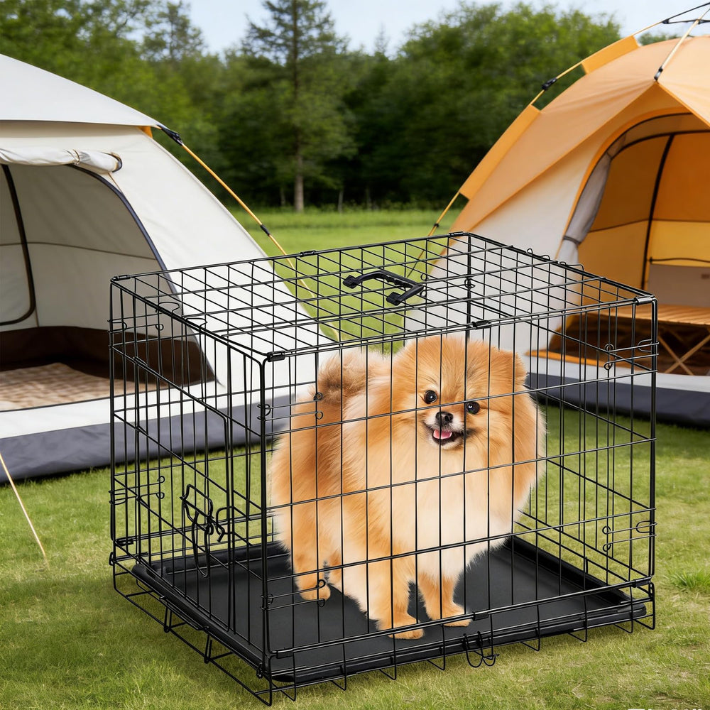 Sweetcrispy ventilated open grid design provides airflow and visibility for pets.