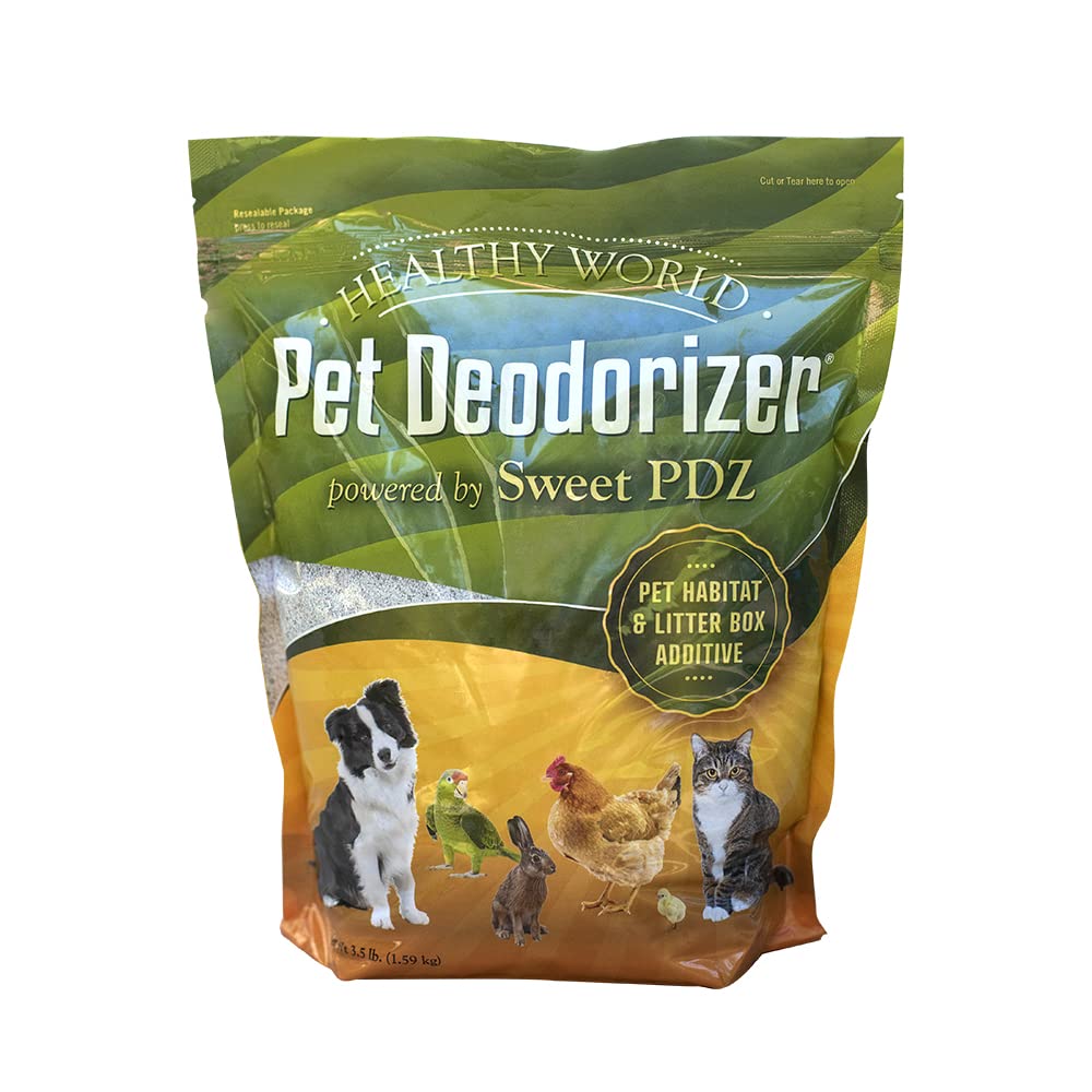 Sweet PDZ Healthy World deodorizer container neutralizes odors without perfumes for a fresher pet space