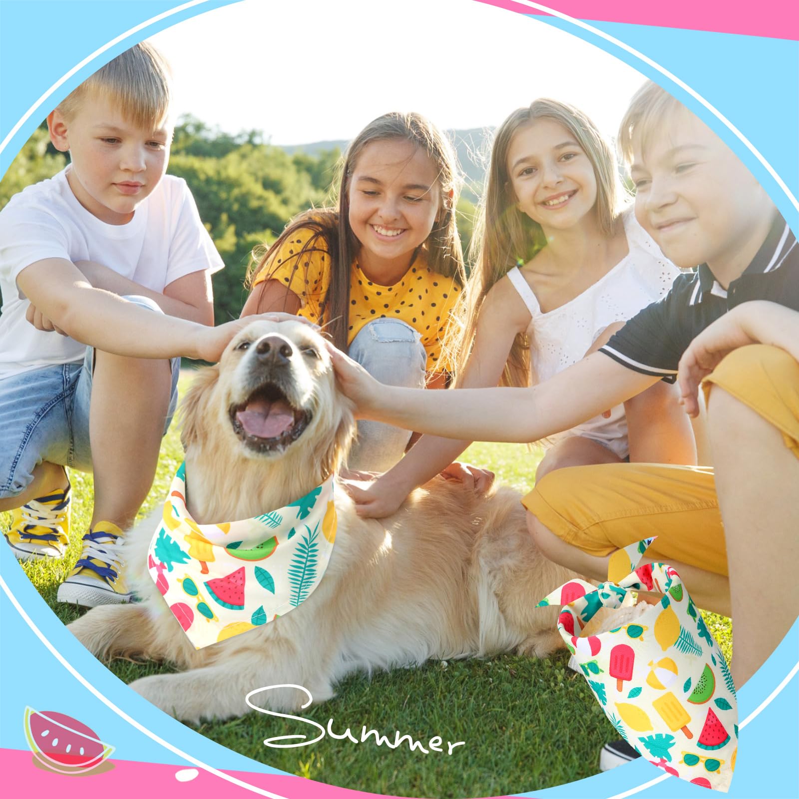 Sweetude versatile-use dog bandana demonstrates scarf or accessory options for pets.