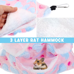 Sweetude guinea-pig hammock hideout offers comfy hiding spot in the cage.