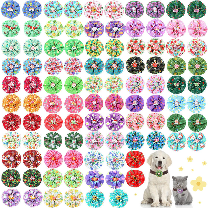 Sweetude spring dog collar flowers collection adds colorful charm to daily styling.