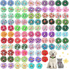 Sweetude spring dog collar flowers collection adds colorful charm to daily styling.