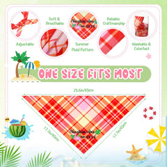 Sweetude summer bandana triangle features sun and leaf motifs.