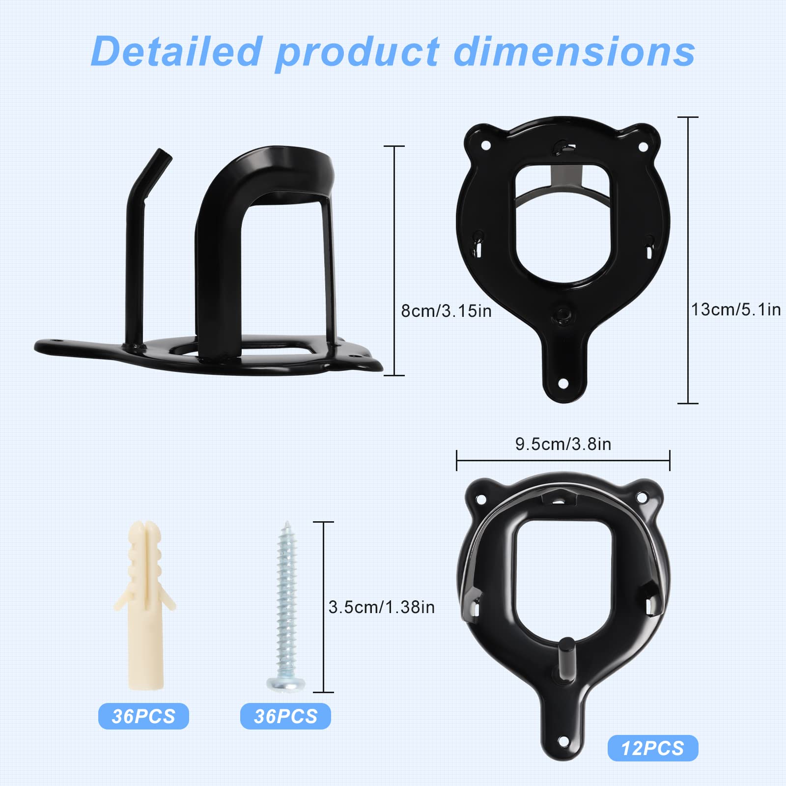 Swess bridle hooks with tubes and screws ready for secure installation