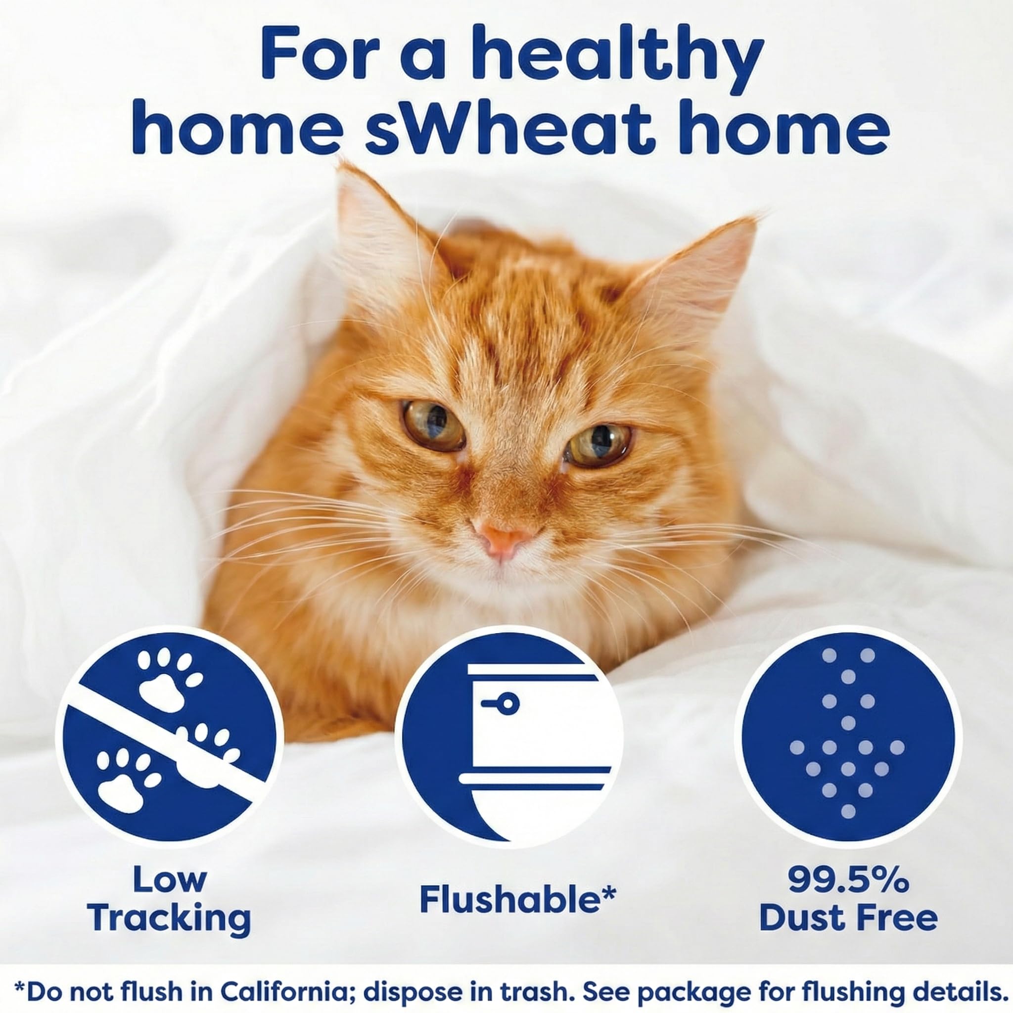 sWheat Scoop renewable plant-based litter for multi-cat homes