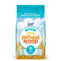 sWheat Scoop Original 25lb bag with quick clumping for easy cleanup.