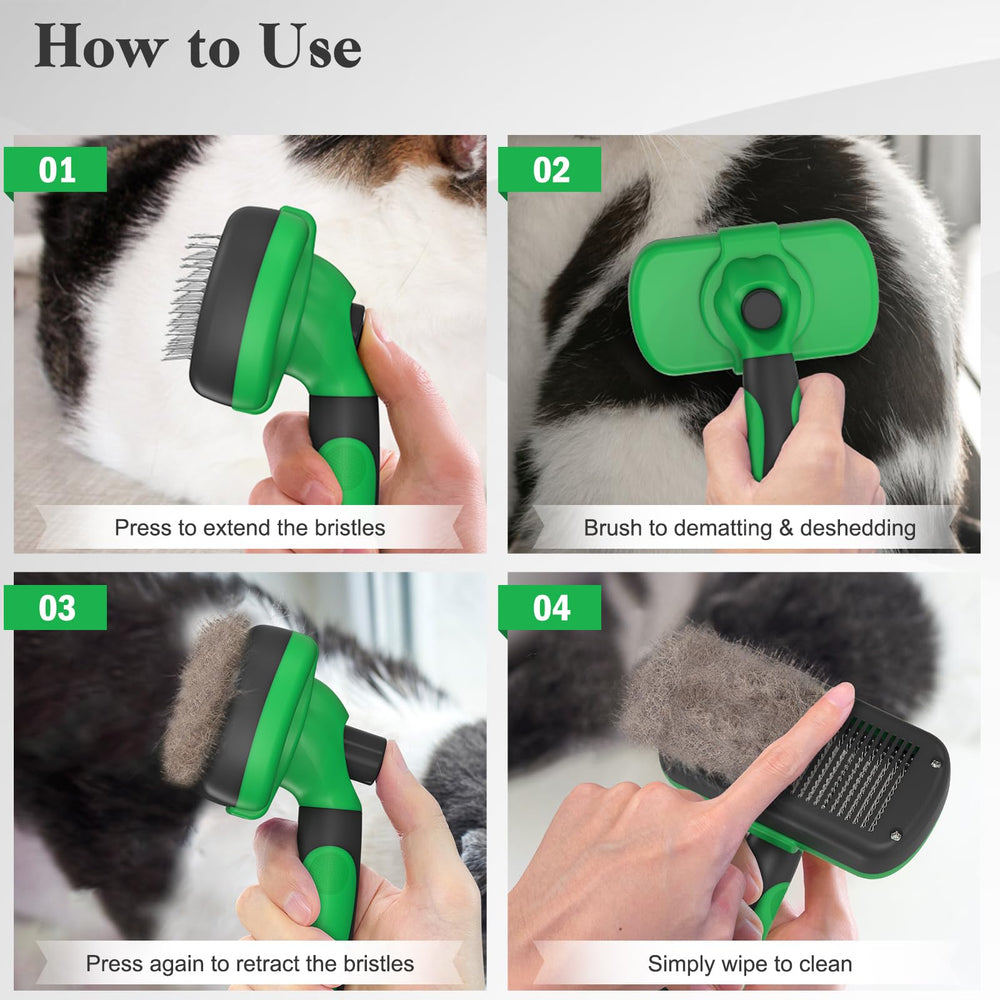 Swihauk grooming tool suits puppies, retrievers, felines for comfortable brushing