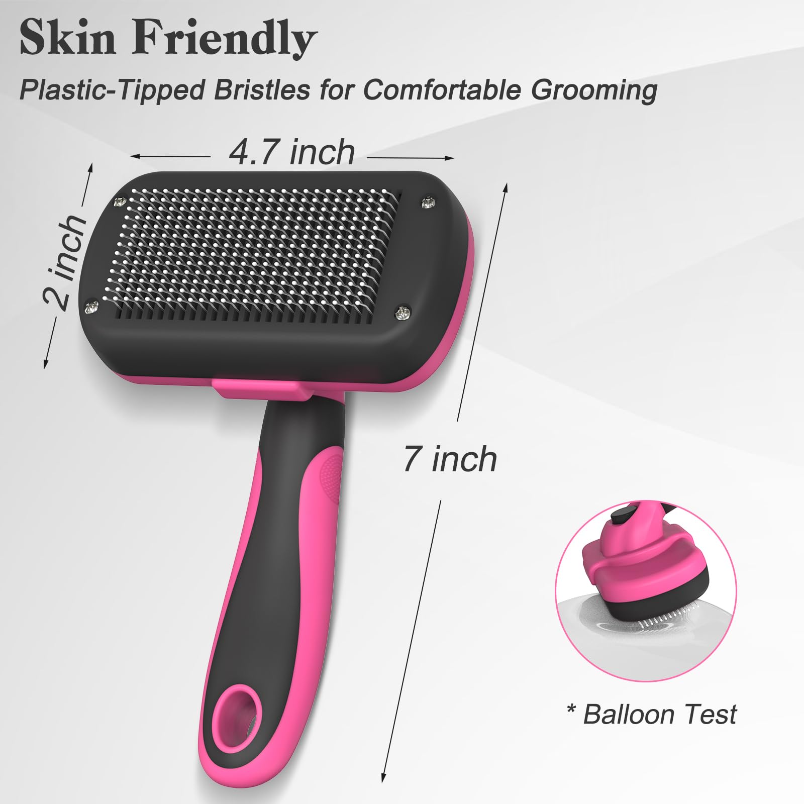 Durable stainless steel bristles on Swihauk slicker brush for long-term use