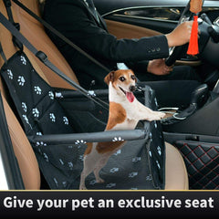 SWIHELP dog car seat booster with clip-on leash for steady journeys.