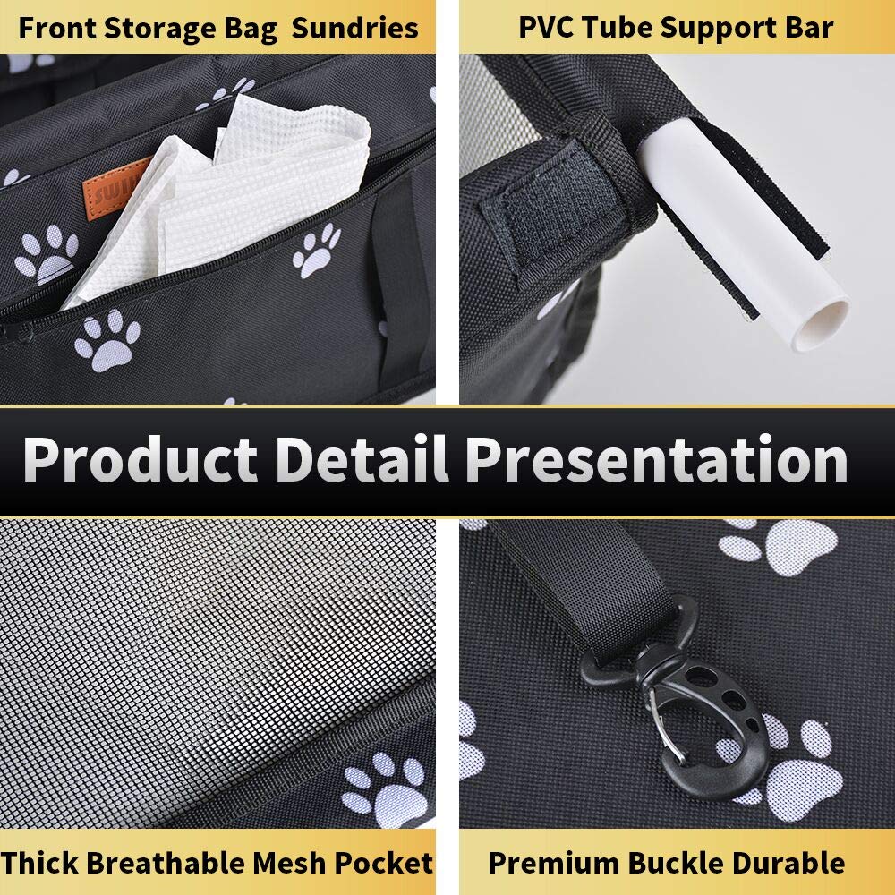 SWIHELP dog car seat-foldable-easy-clean makes travel cleanup simple