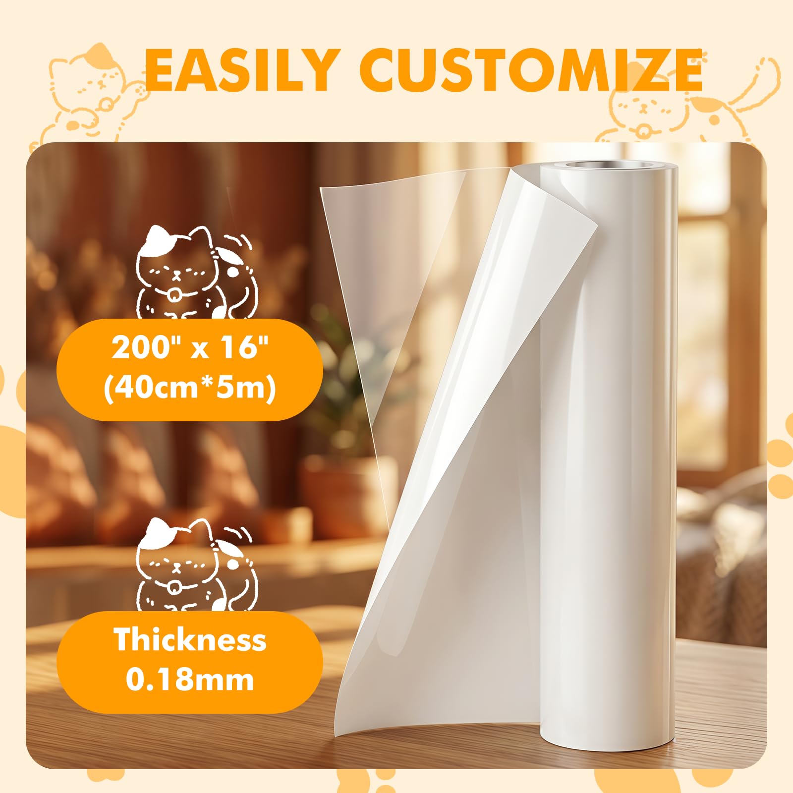 Swihorab transparent couch protector on armrest remains discreet and clear.