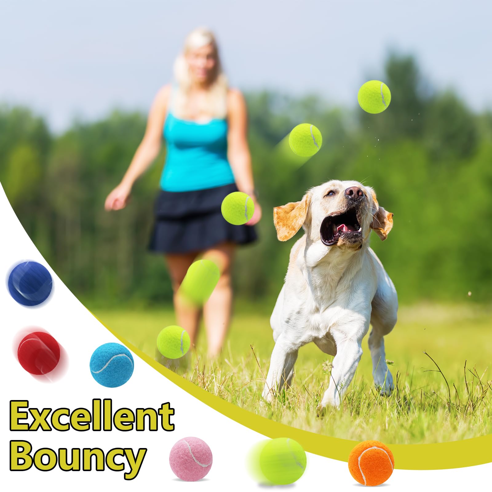 Swingers durable rubber and felt dog balls for safe chewing and play