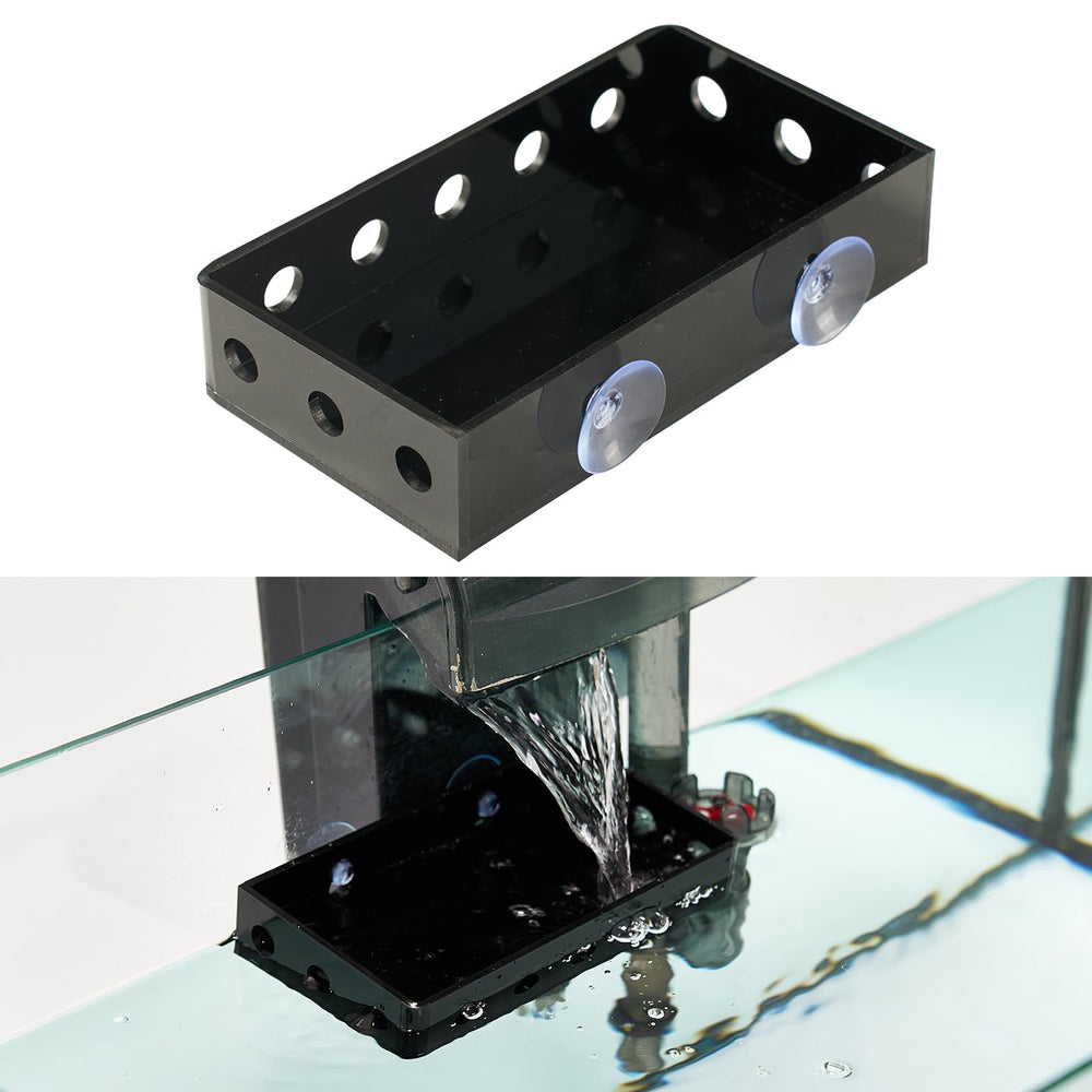 Swirge aquarium filter baffle with suction cup smooths water flow for calm fish tanks.