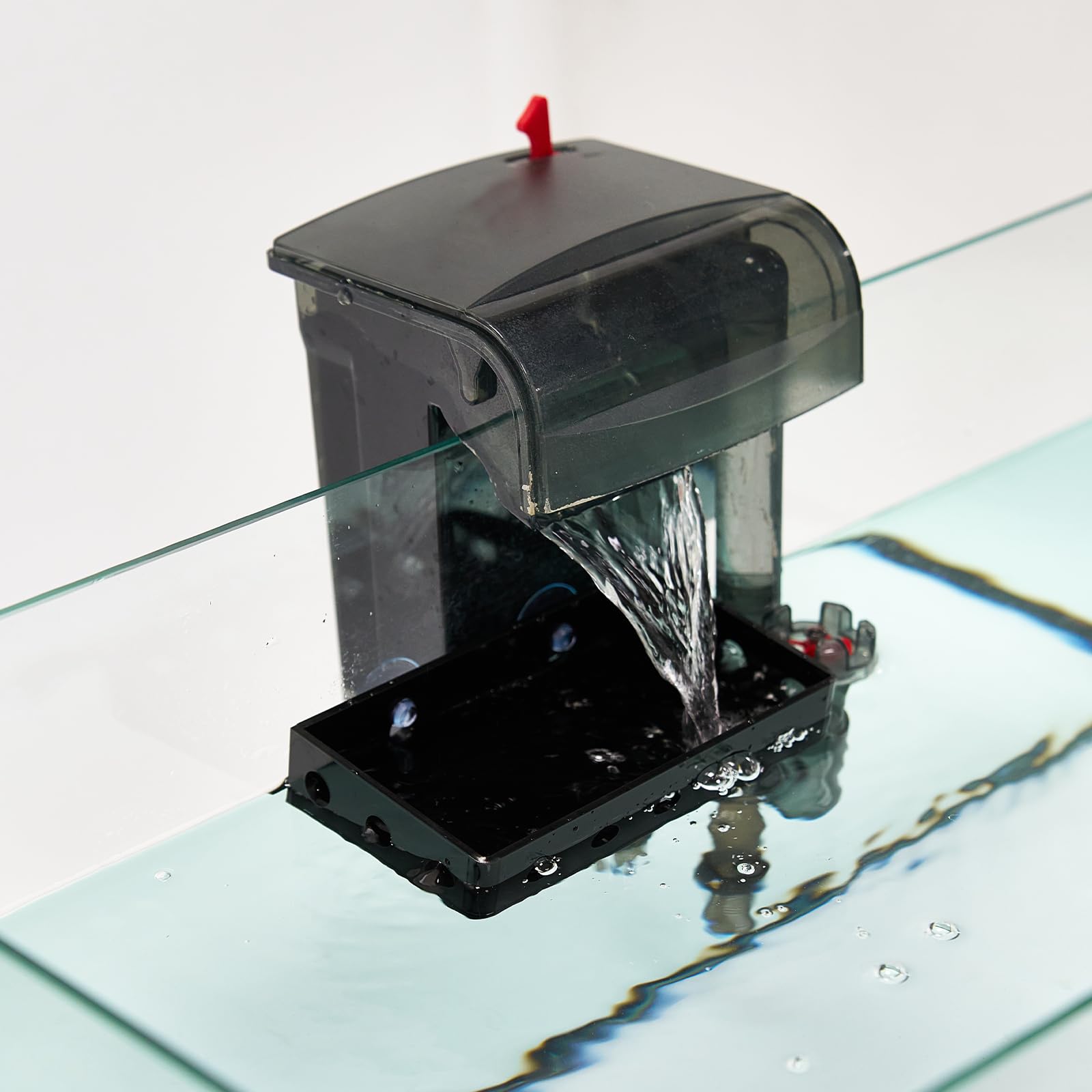 Swirge betta-friendly tank accessory promotes calm conditions for small fish and shrimp.