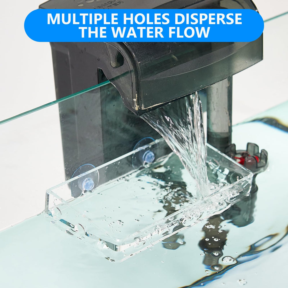 Swirge easy-installation suction cup keeps the baffle secure on glass walls.